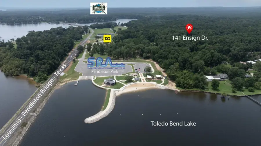 Aerial view of things that are within a mile of the cabin. Aerial view of things that are within a mile of the cabin.