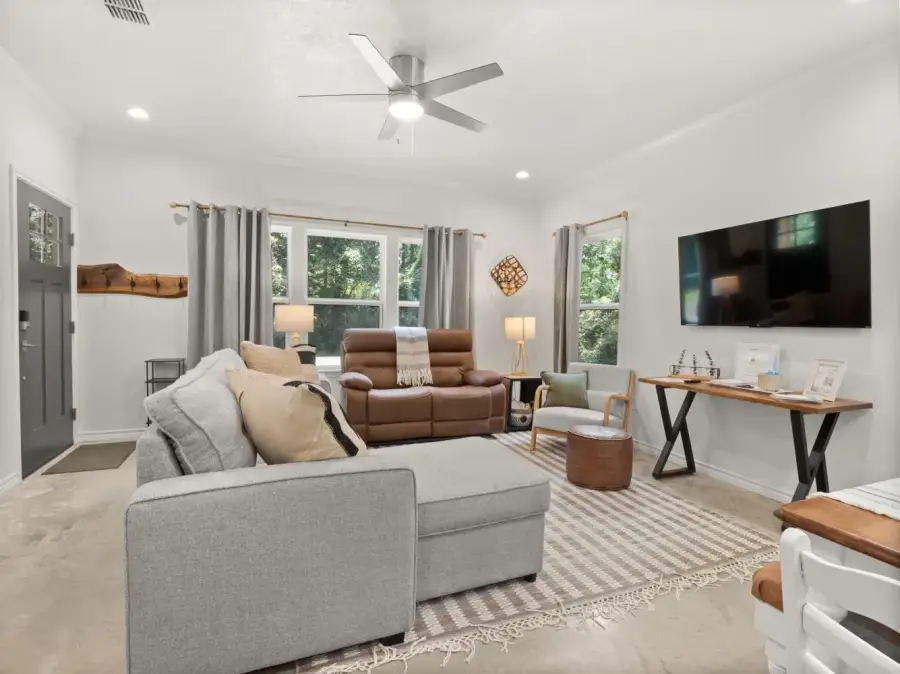 Living room view from the kitchen. Living room view from the kitchen.