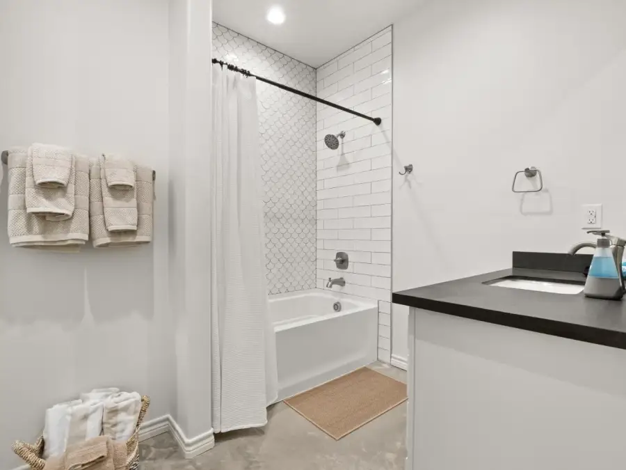 Plenty big? This is the full size bathroom for the master bedroom. Plenty big? This is the full size bathroom for the master bedroom.