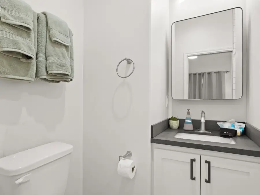 Bathroom 2 is full sized and private to bedroom 2. Bathroom 2 is full sized and private to bedroom 2.